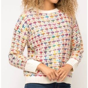 SHEIN Mettalic Colorful Knit Pullover, EUC, Size Large